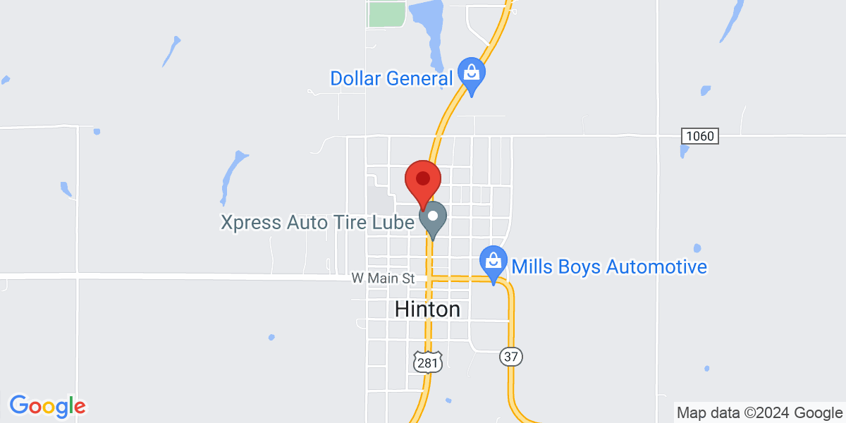 Map of Hinton Public Library